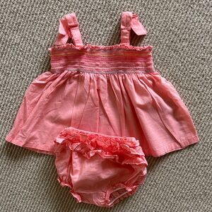 Peach/pink Janie & Jack Matching Set